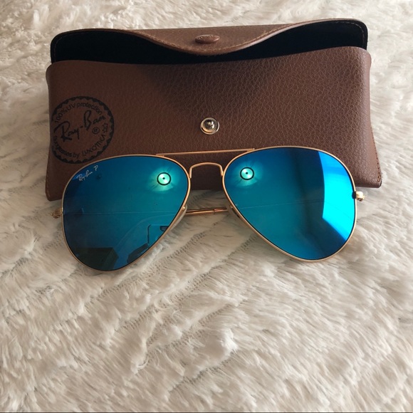 Blue Mirrored Polarized Ray-Bans main image 8